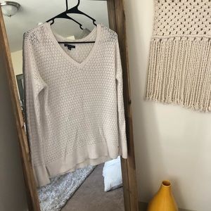 White knit sweater